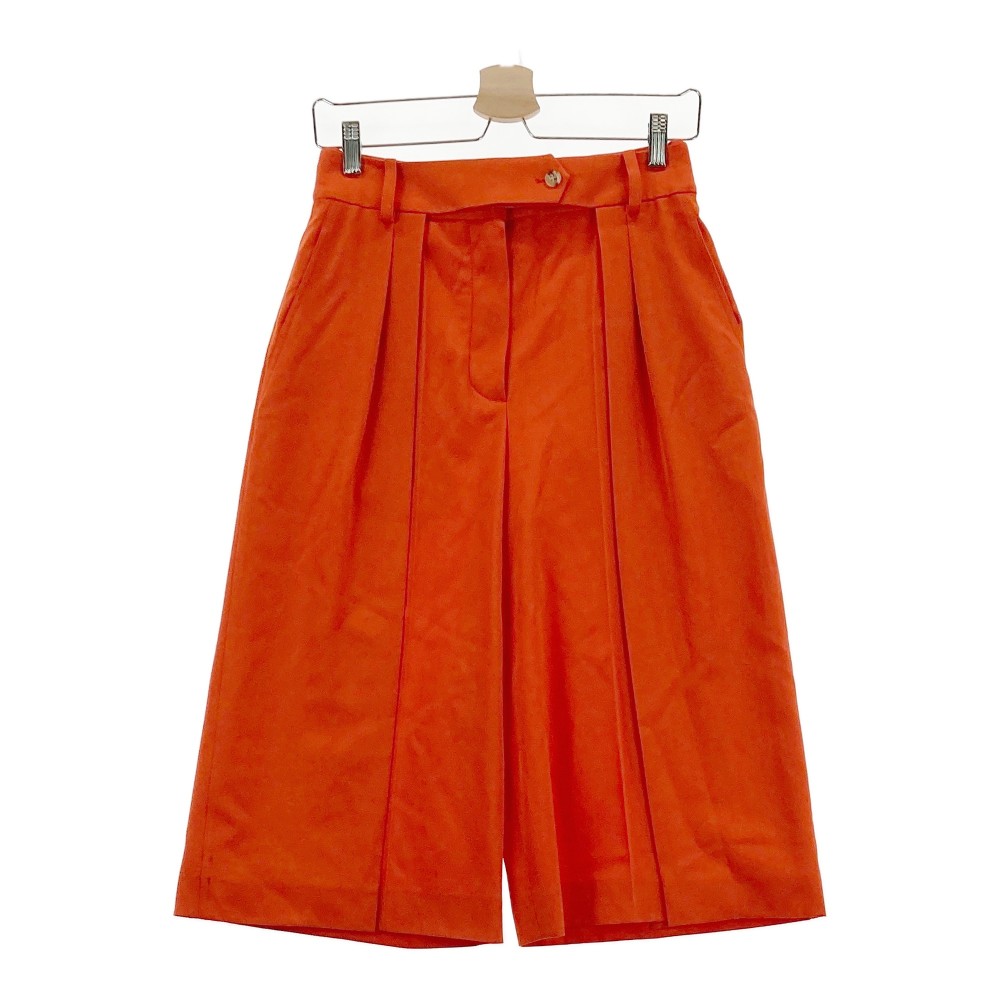 HERMES エルメス クロップドパンツ オレンジ系 34 【中古】レディース