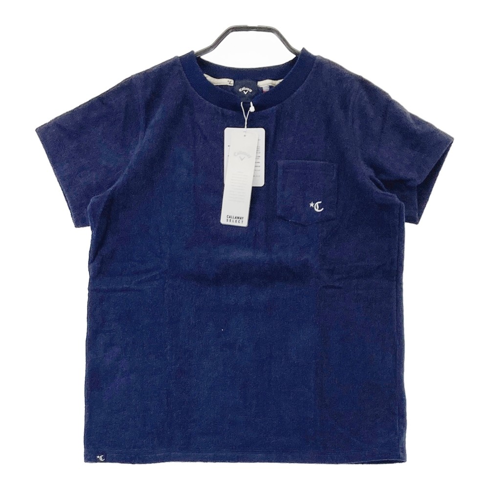 CALLAWAY SELECT キャロウェイ セレクト 241-8236300 半袖Tシャツ パイル ネイビー系 M 【中古】ゴルフウェア レディース
