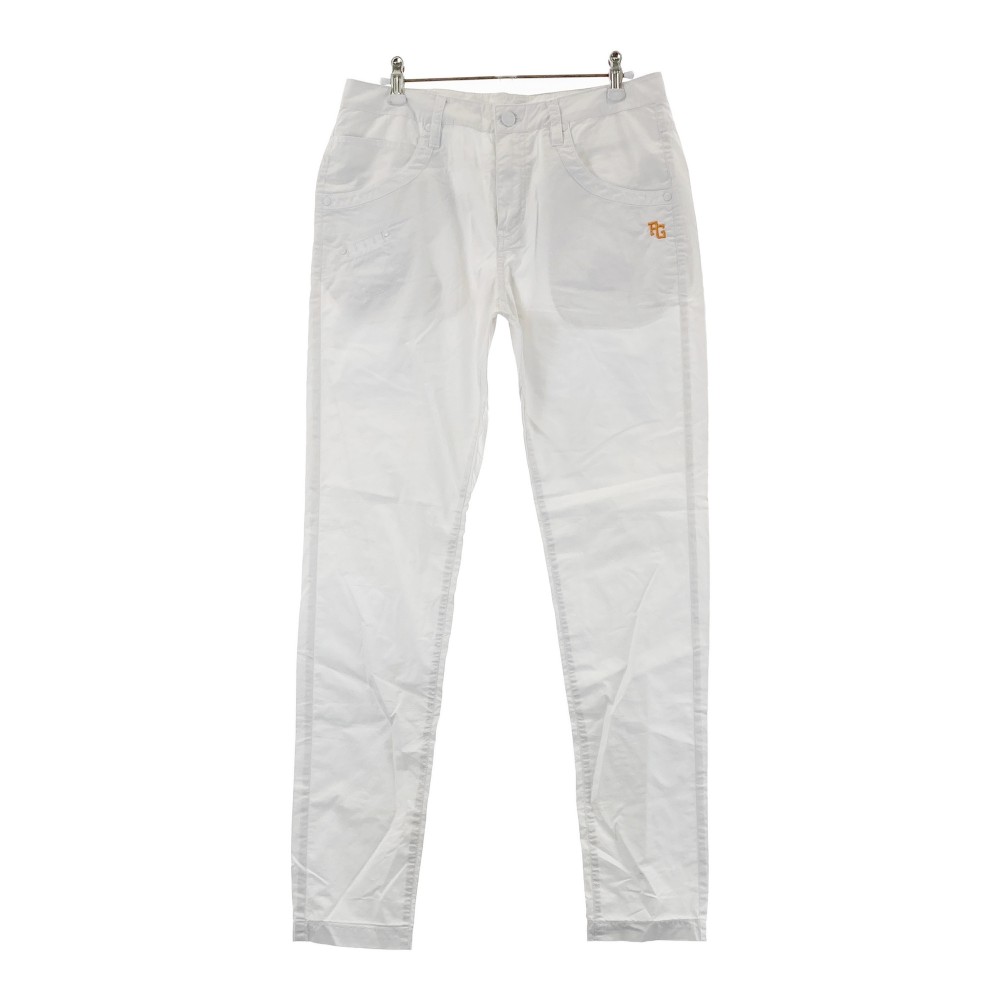 PEARLY GATES パーリーゲイツ ストレッチパンツ ホワイト系 1 【中古】ゴルフウェア レディース