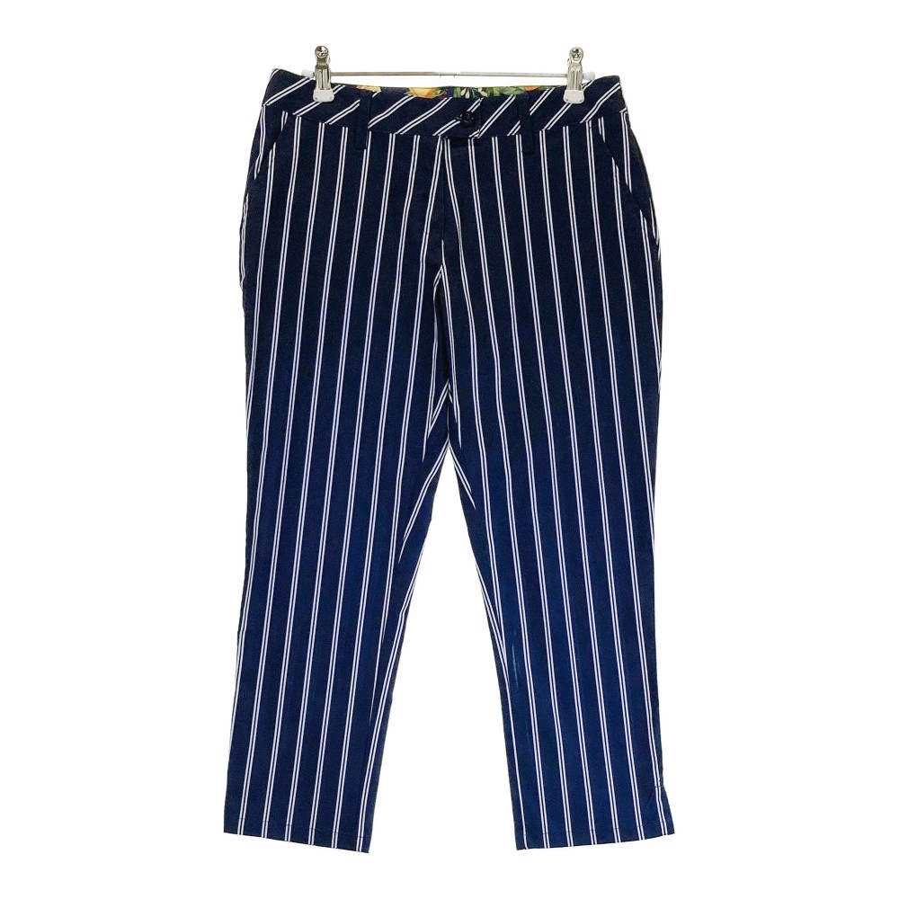 CALLAWAY キャロウェイ クロップドパンツ ストライプ柄 ネイビー系 M 【中古】ゴルフウェア レディース 4,435円