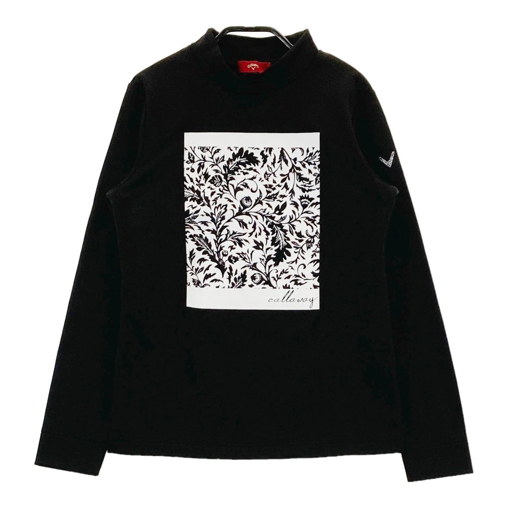 CALLAWAY キャロウェイ レッドレーベル 長袖ハイネックTシャツ ブラック系 S 【中古】ゴルフウェア レディース