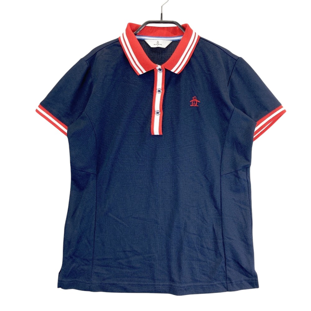 MUNSING WEAR マンシングウェア 半袖ポロシャツ ネイビー系 L 【中古】ゴルフウェア レディース
