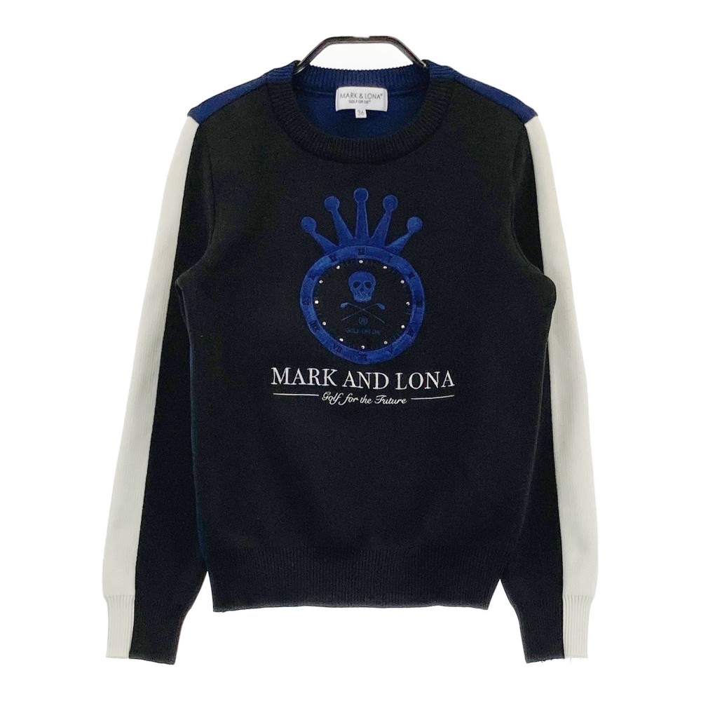 MARK\u0026LONA マークアンドロナ  編み物スウェーター  黒いこと系 36 【中古】ゴルフ御召しもの レディース