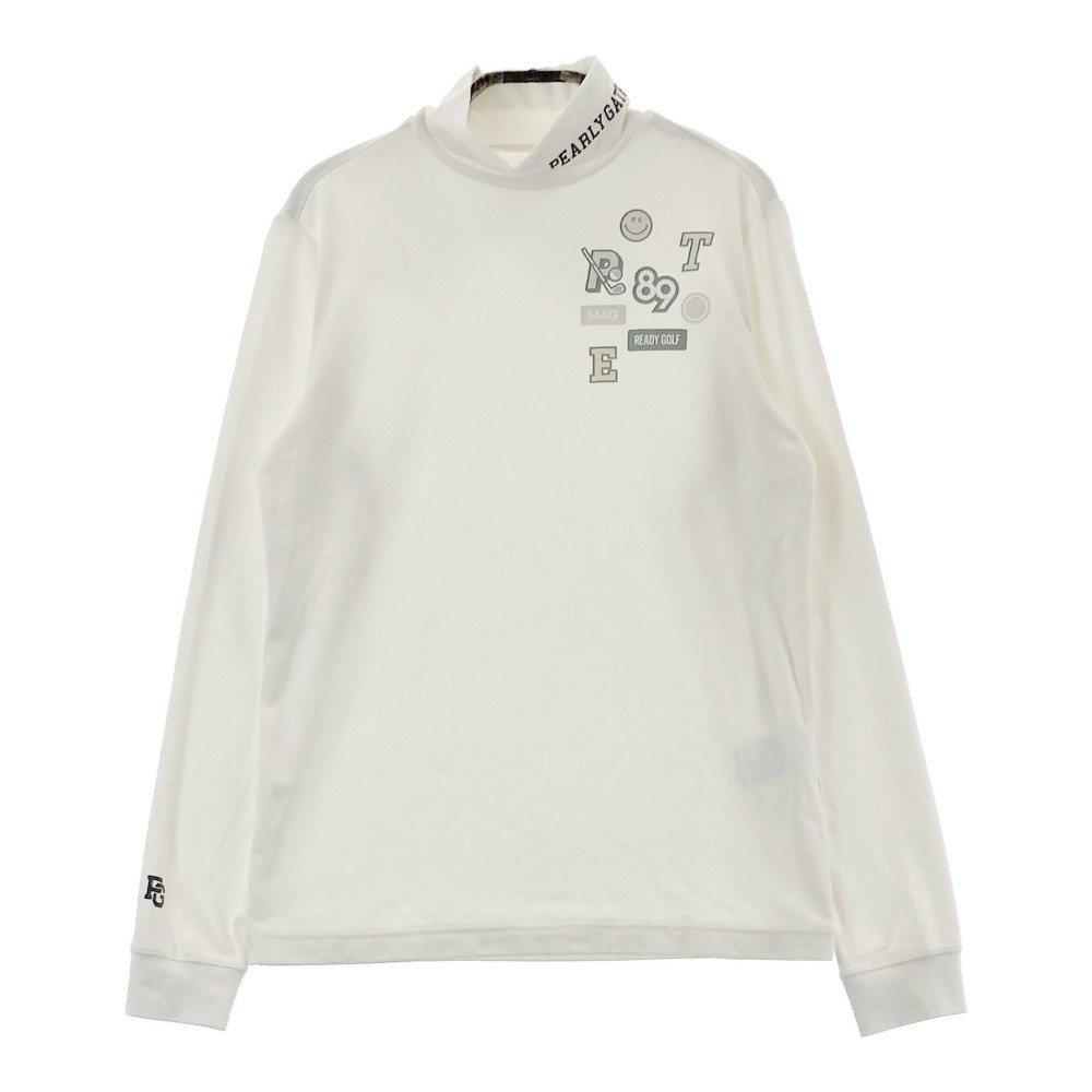 PEARLY GATES パーリーゲイツ 2024年ひな形 ニコお父ちゃん ハイネック長袖ティーシャツ  白いこと系 1 【中古】ゴルフ御召しもの レディース