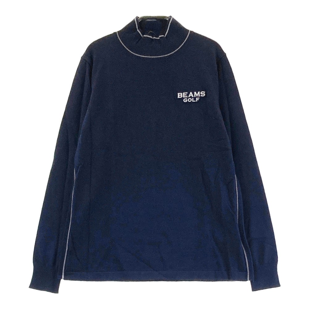 BEAMS GOLF ビームスゴルフ  ハイネック 編み物スウェーター  米国海軍系 L 【中古】ゴルフ御召しもの レディース