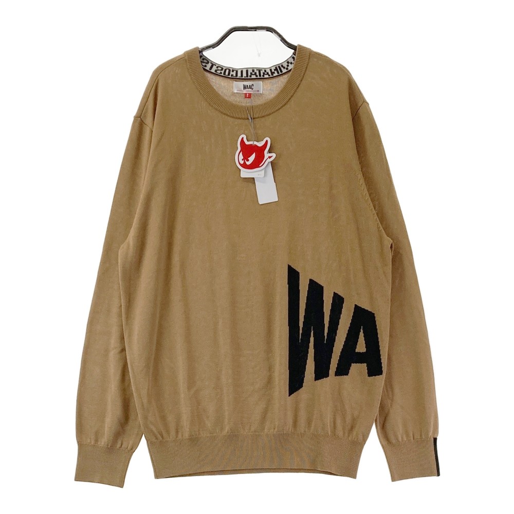 WAAC ワック 072234720 編み物 スウェーター  赤銅色系 2 【中古】ゴルフ御召しもの レディース