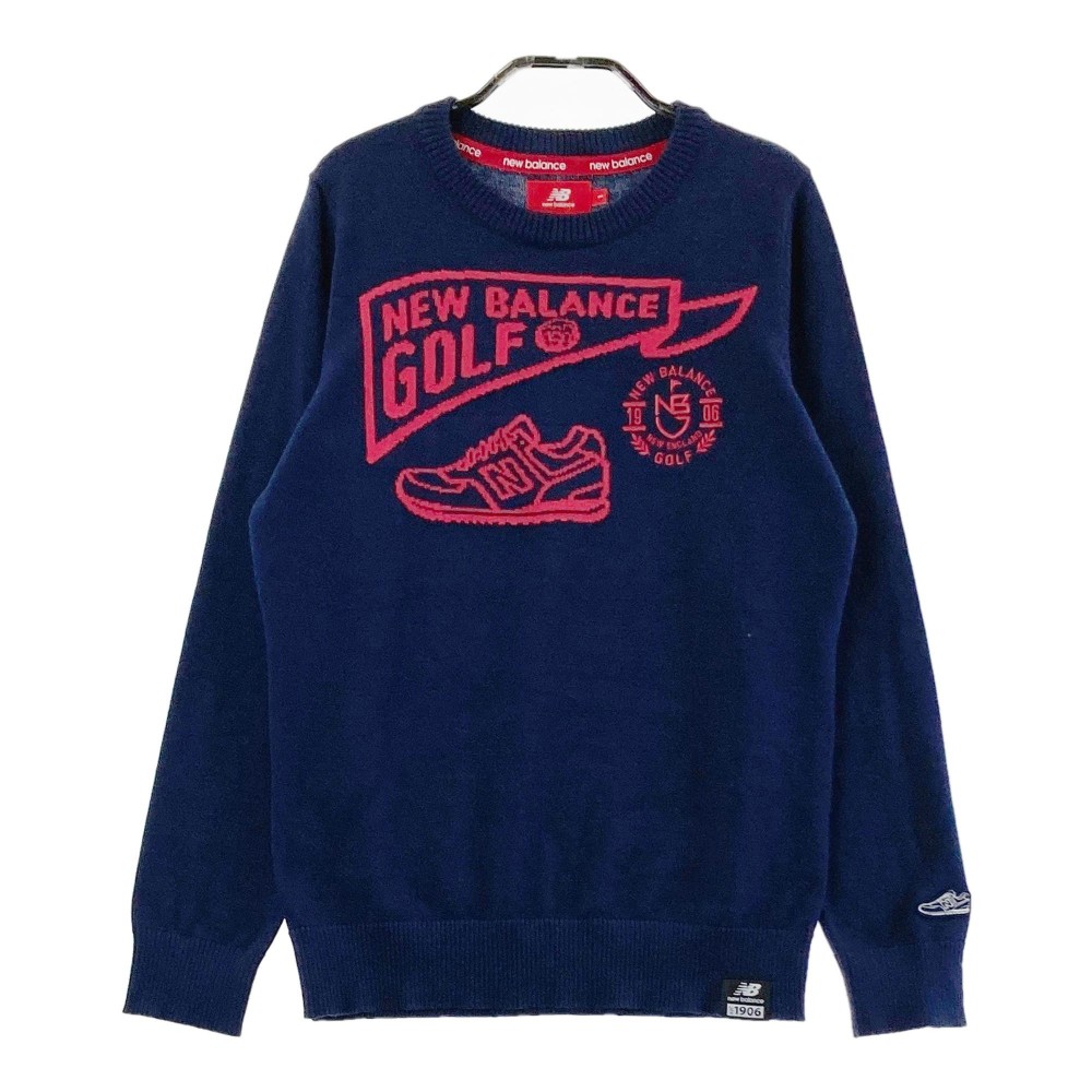 ニューバランスゴルフ ウール混 ニット 裏地付 ネイビー サイズ5 ニューバランスゴルフ ウール混 ニット 裏地付 ネイビー サイズ5