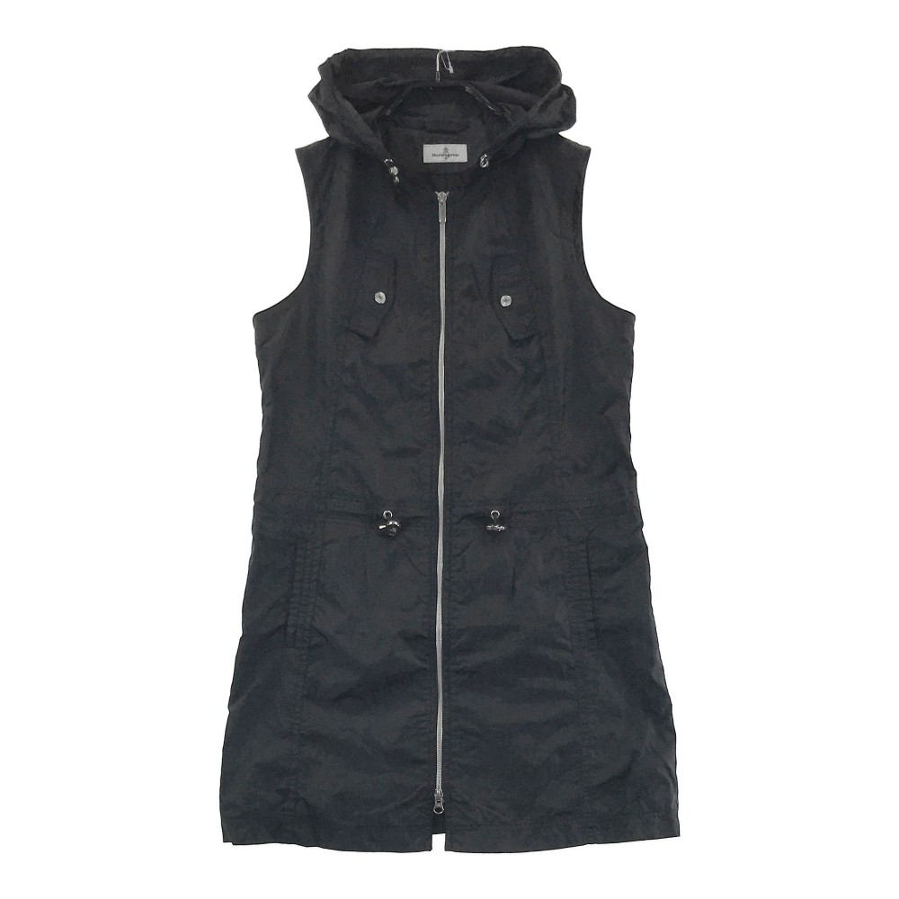 MUNSING WEAR マンシングウェア ジップ ノースリーブワンピース ブラック系 M 【中古】ゴルフウェア レディース