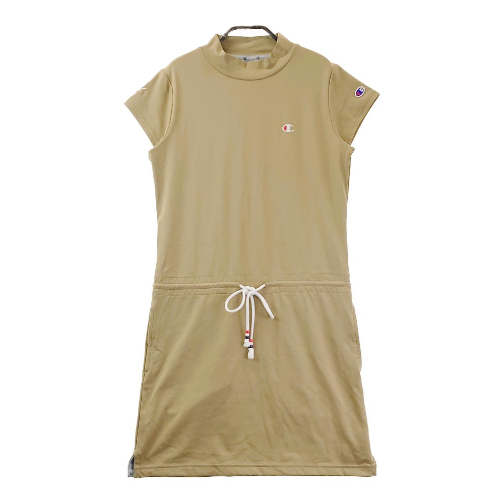 CHAMPION GOLF チャンピオンゴルフ ハイネック 半袖ワンピース ブラウン系 SMALL 【中古】ゴルフウェア レディース