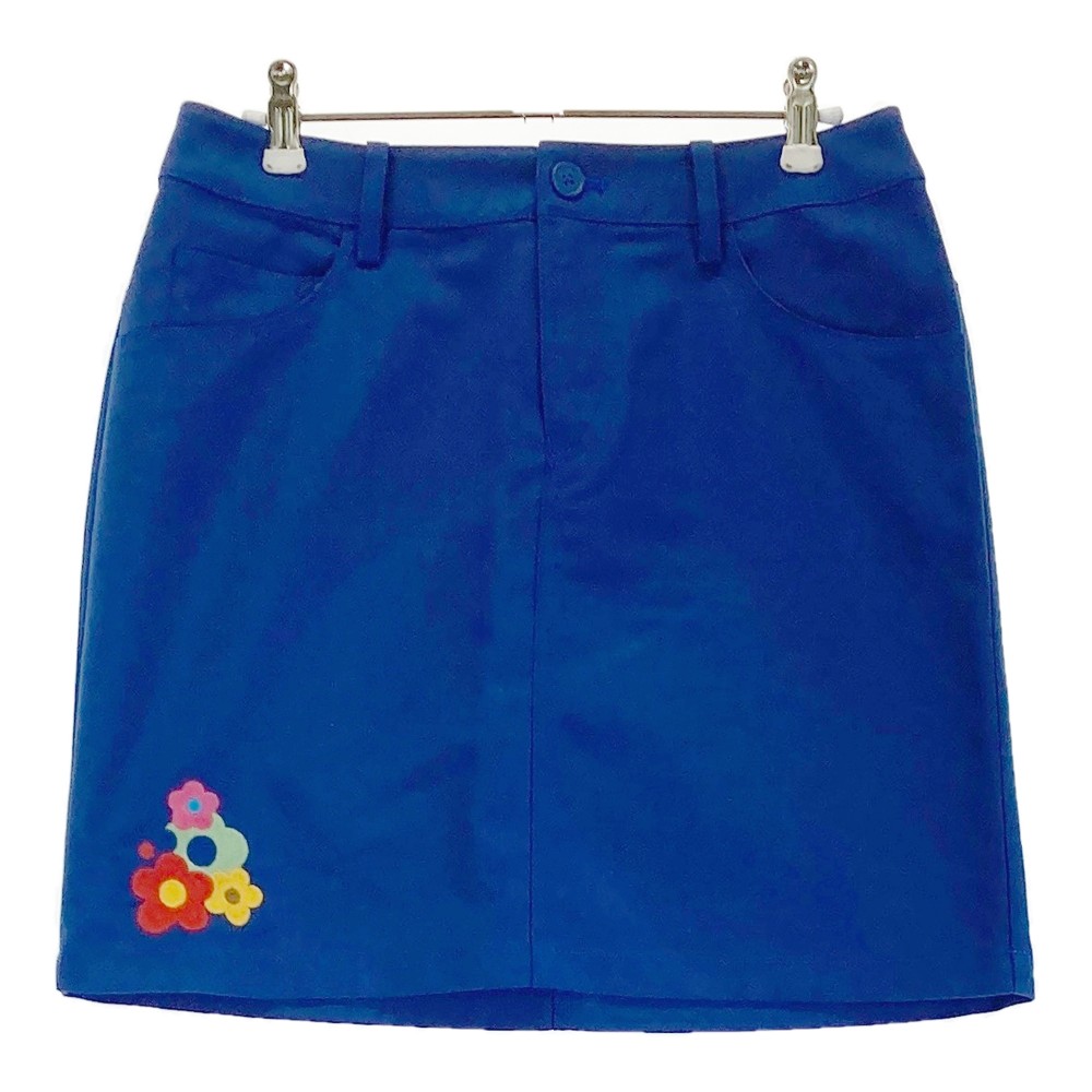 BEAMS GOLF ビームスゴルフ コットン混スカート ネイビー系 L 【中古】ゴルフウェア レディース