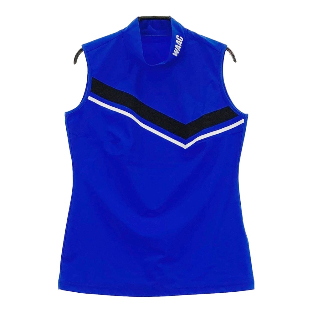 WAAC ワック 072242090 ノースリーブモックネックシャツ ブルー系 XS 【中古】ゴルフウェア レディース