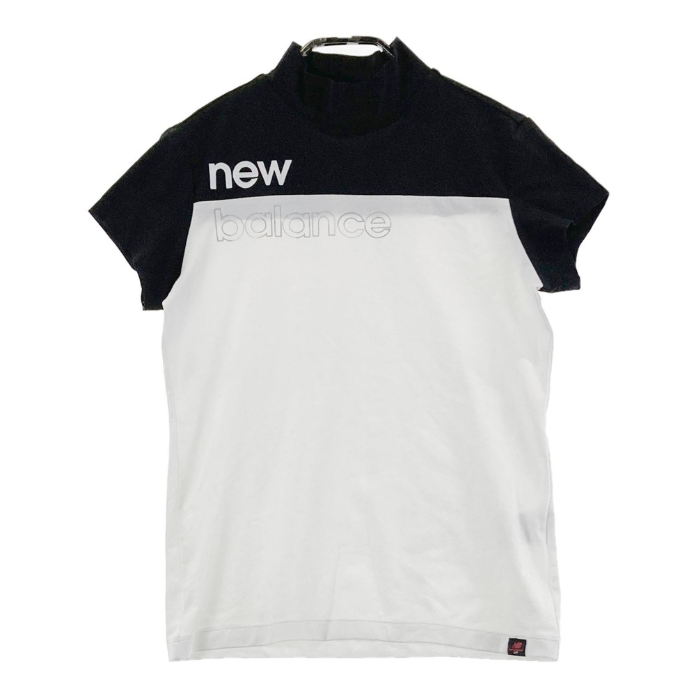 NEW BALANCE GOLF ニューバランス ハイネック 半袖Tシャツ ロゴプリント ホワイト系 0 【中古】ゴルフウェア レディース