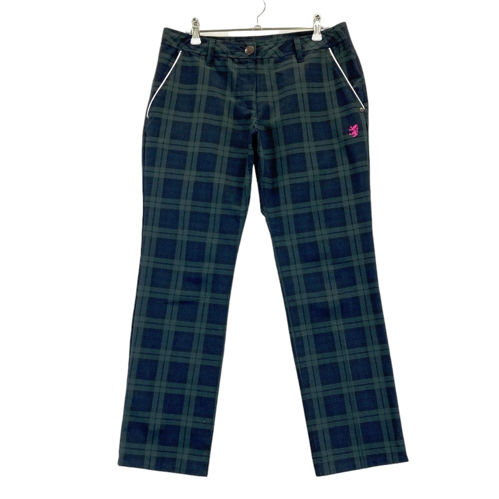 ADMIRAL アドミラル ロングパンツ チェック柄 グリーン系 L 【中古】ゴルフウェア レディース