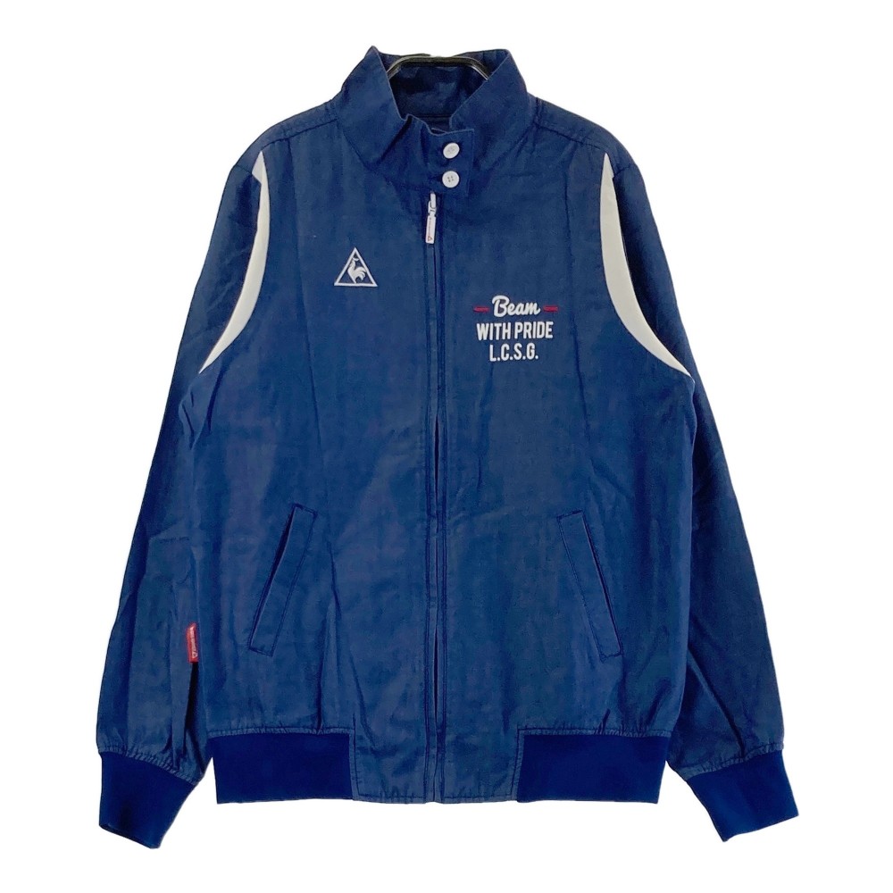 LE COQ GOLF ルコックゴルフ デニム風 長袖ジャケット ネイビー系 L 【中古】ゴルフウェア レディース