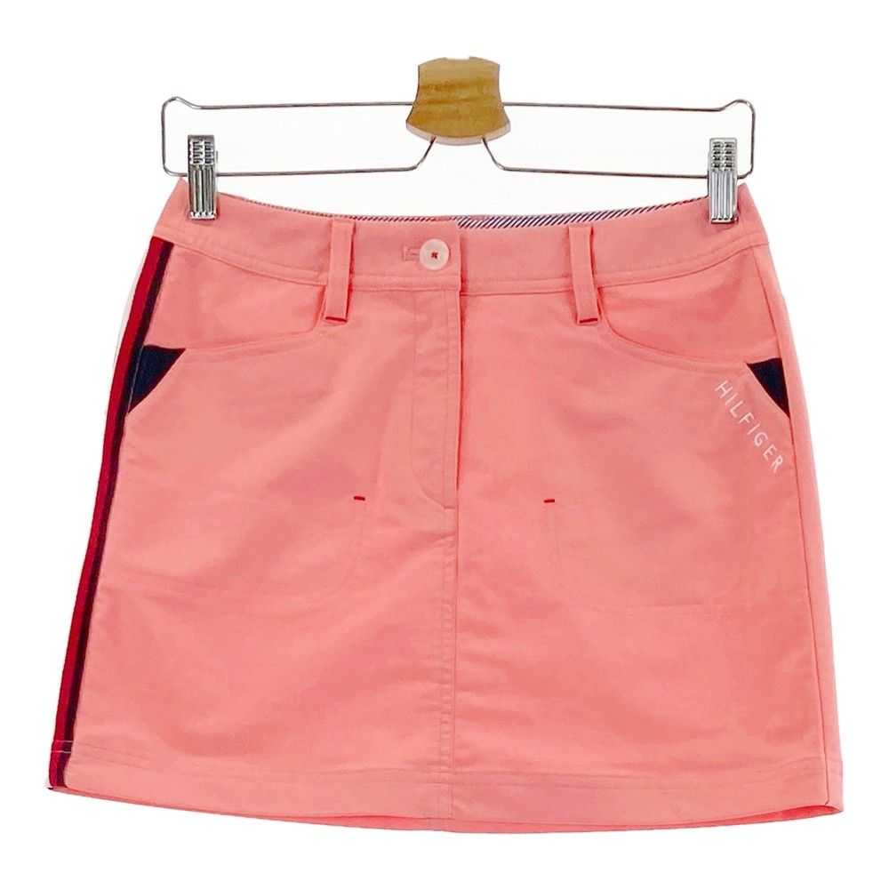 TOMMY HILFIGER GOLF トミー ヒルフィガーゴルフ ストレッチ スカート ピンク系 S 【中古】ゴルフウェア レディース