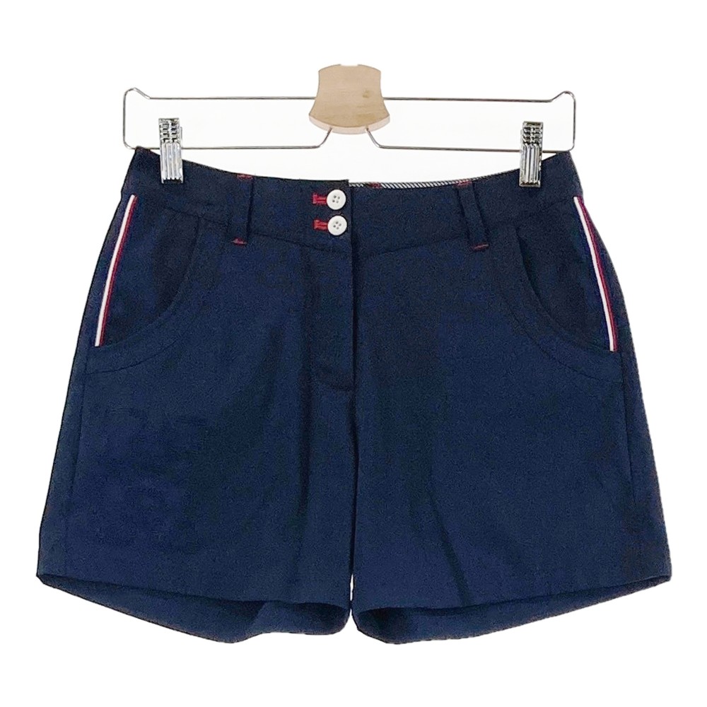 TOMMY HILFIGER GOLF トミー ヒルフィガーゴルフ ショートパンツ ネイビー系 S 【中古】ゴルフウェア レディース