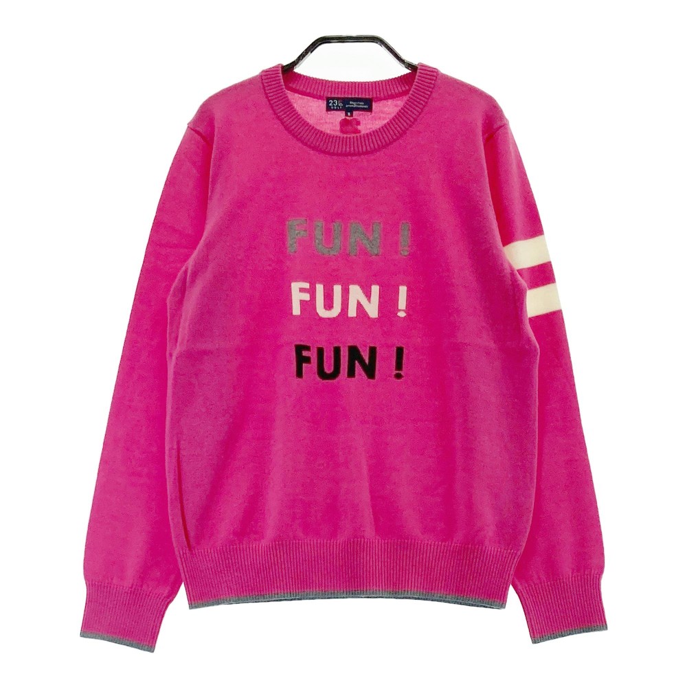 楽天市場】23区GOLF ニジュウサンクゴルフ ニットセーター ピンク系 1