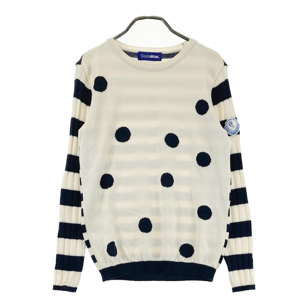 楽天市場】BLACK&WHITE ブラックアンドホワイト ニットセーター 総柄