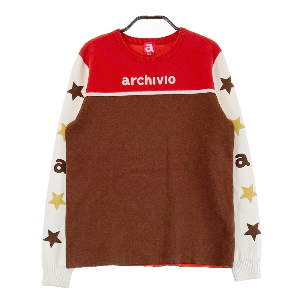 楽天市場】ARCHIVIO アルチビオ ウール混 長袖ニットセーター プリント