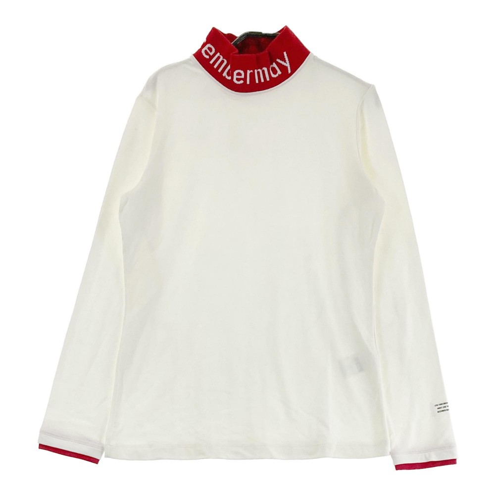 DECEMBERMAY ディセンバーメイ 長袖ハイネックTシャツ ホワイト系 M 【中古】ゴルフウェア レディース
