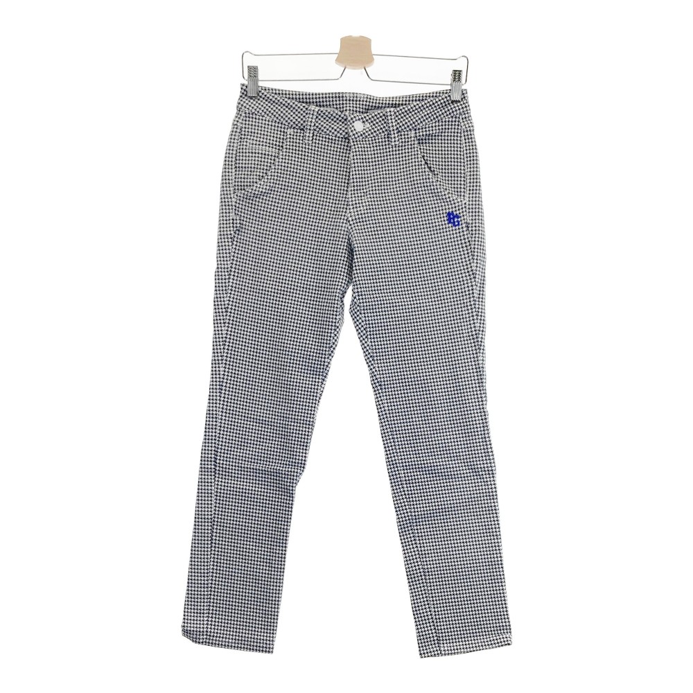 PEARLY GATES パーリーゲイツ 055-8231004 ストレッチ ロングパンツ 千鳥柄 ブラック系 0 【中古】ゴルフウェア レディース