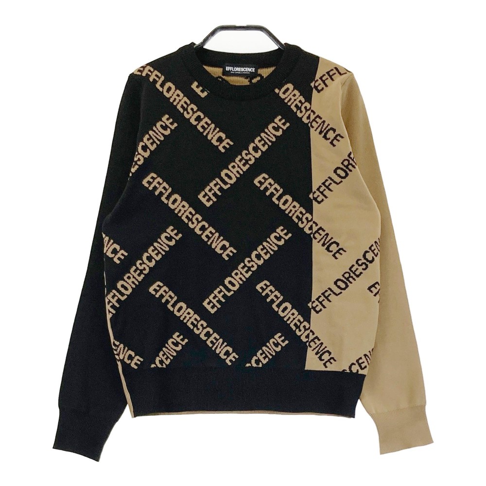 EFFLORESCENCE エフロレッセンス  編み物 プルオーバー  ベージュ系 S 【中古】ゴルフお召しもの レディース ウェア-セーター-スポーツ・アウトドア