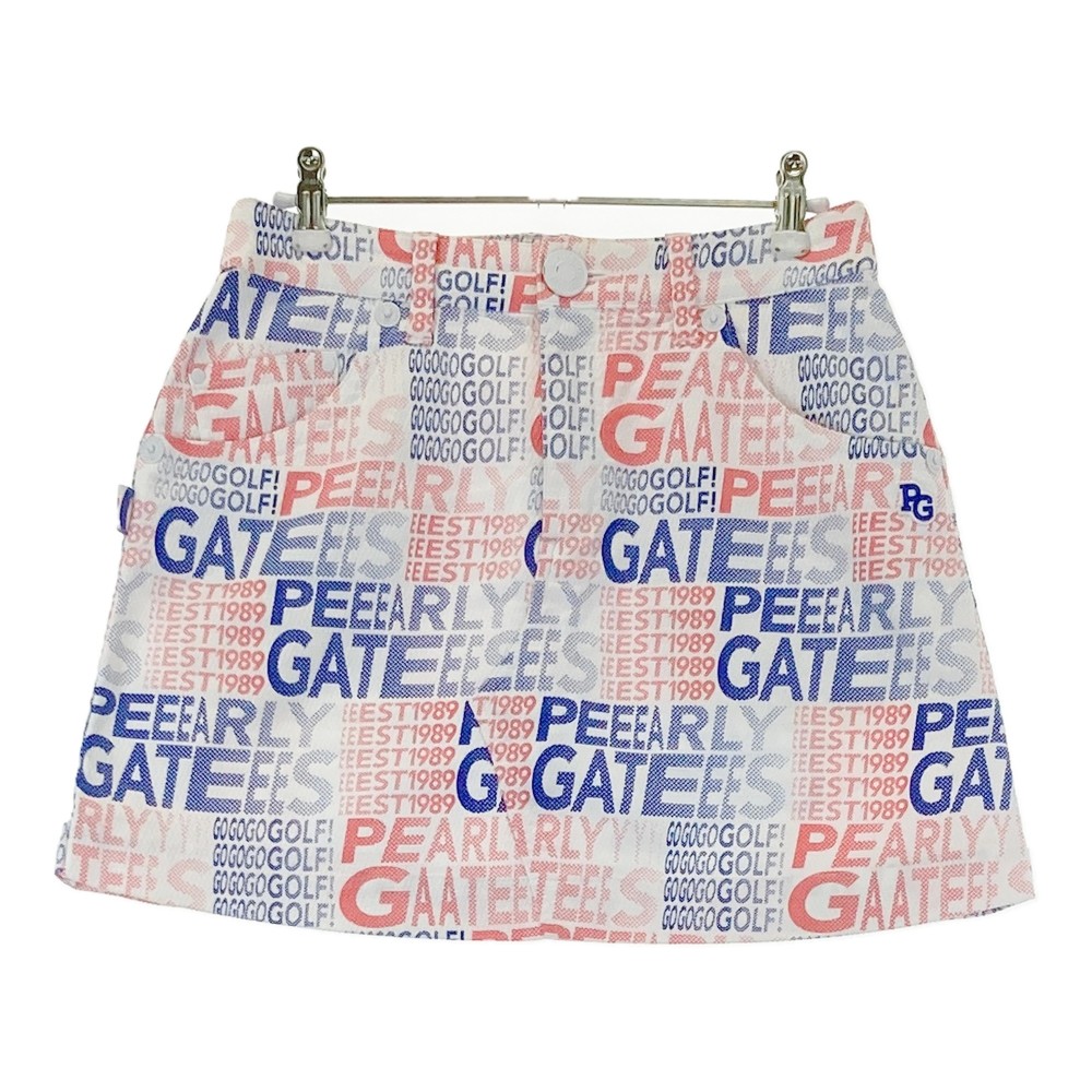 PEARLY GATES パーリーゲイツ 2024年モデル ストレッチスカート ロゴ総柄 ホワイト系 1 【中古】ゴルフウェア レディース｜中古ゴルフウェア通販STST