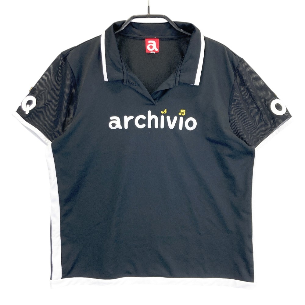 ARCHIVIO アルチビオ 半袖ポロシャツ ブラック系 40 【中古】ゴルフウェア レディース