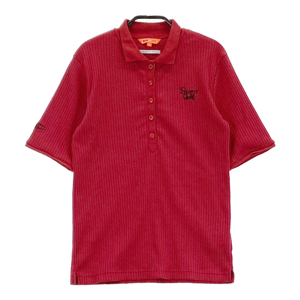 BEAMS GOLF ビームスゴルフ 2023年モデル 半袖ニット ポロシャツ レッド系 M 【中古】ゴルフウェア レディース