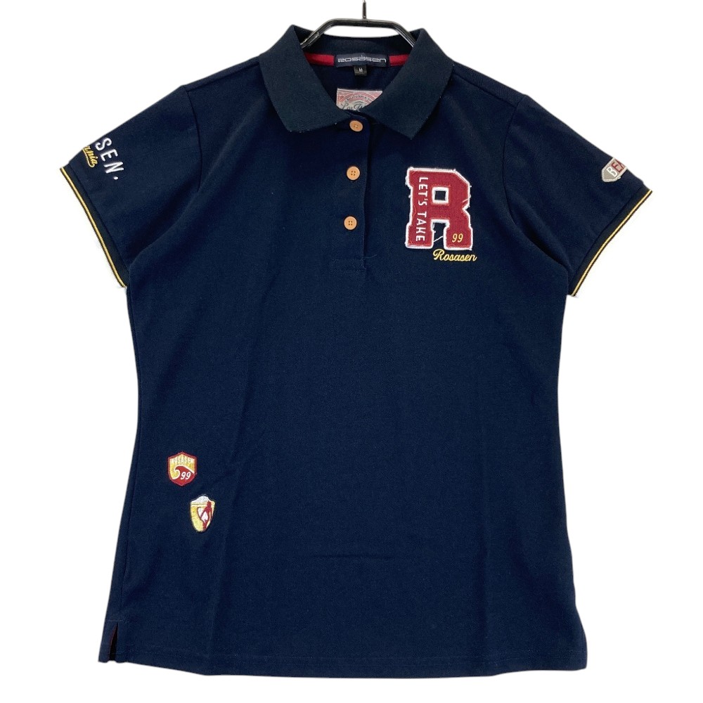 ROSASEN ロサーセン 半袖ポロシャツ ネイビー系 M 【中古】ゴルフウェア レディース