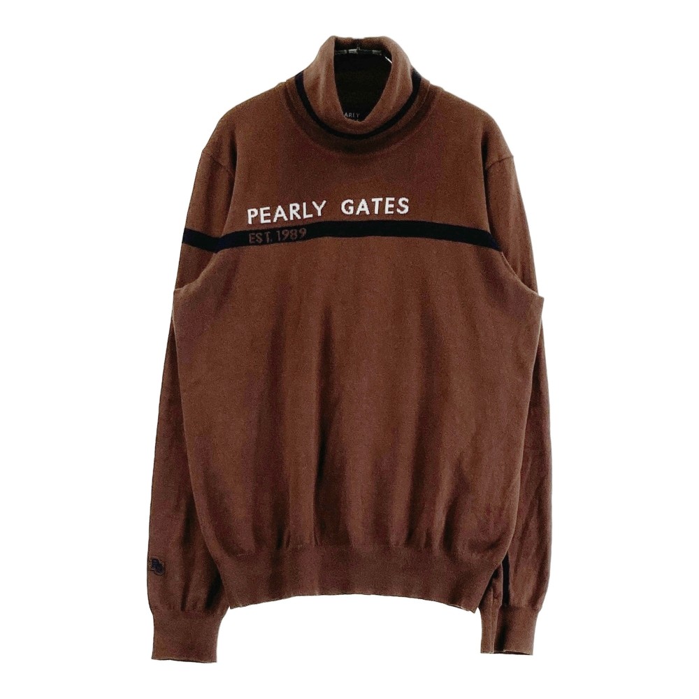 PEARLY GATES パーリーゲイツ タートルネック 長袖ニットセーター ブラウン系 1 【中古】ゴルフウェア レディース|中古ゴルフウェア通販STST
