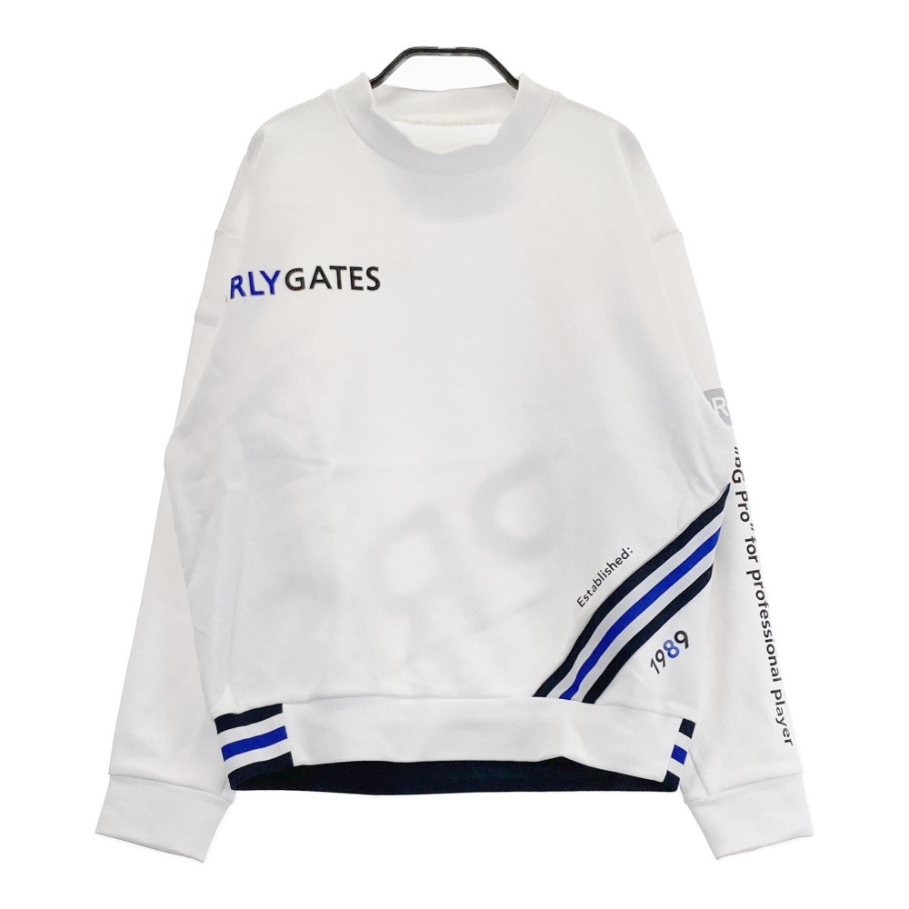 PEARLY GATES パーリーゲイツ ;2024年ひな形 モックネックスウェット 調教師  白いこと系 1 【中古】ゴルフ御召しもの レディース