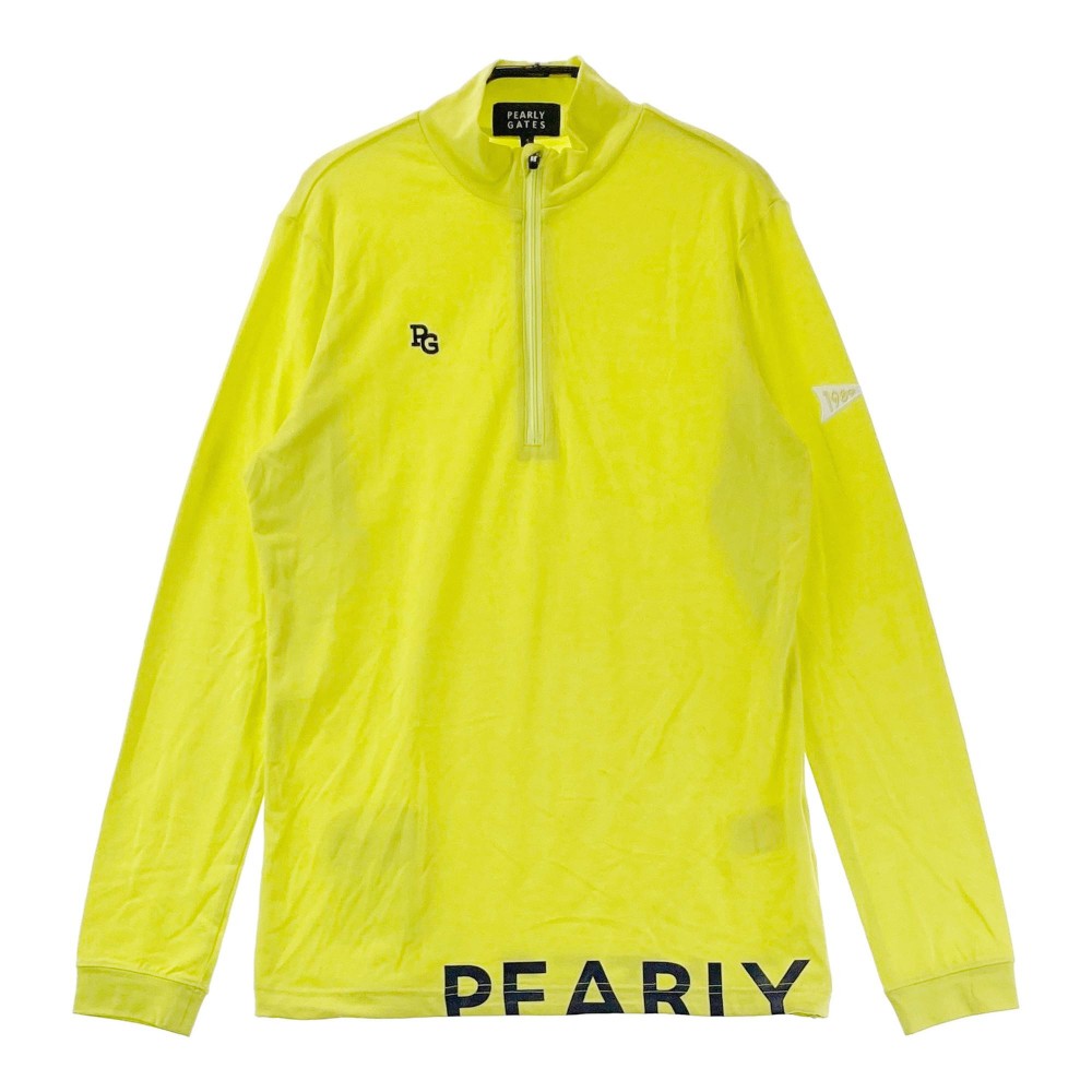 PEARLY GATES パーリーゲイツ ハーフジップ 長袖Tシャツ イエロー系 1 【中古】ゴルフウェア レディース