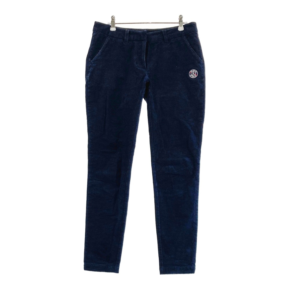 AND PER SE アンパスィ コーデュロイパンツ ネイビー系 L 【中古】ゴルフウェア レディース