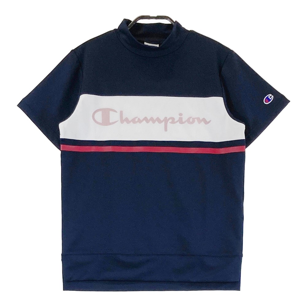 CHAMPION GOLF チャンピオンゴルフ 半袖ハイネックTシャツ ネイビー系 S 【中古】ゴルフウェア レディース