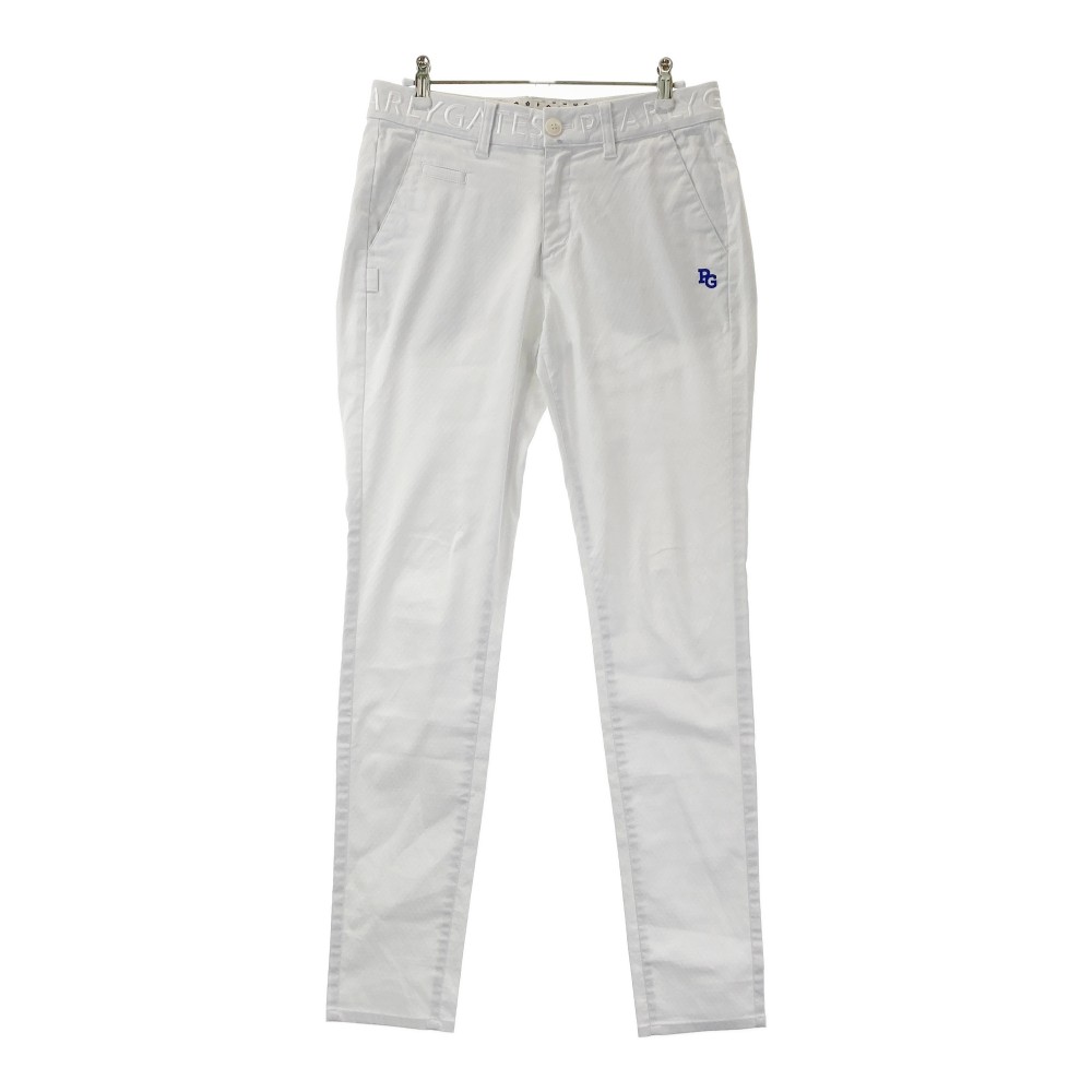 PEARLY GATES パーリーゲイツ 2023年 ストレッチパンツ ホワイト系 1 【中古】ゴルフウェア レディース