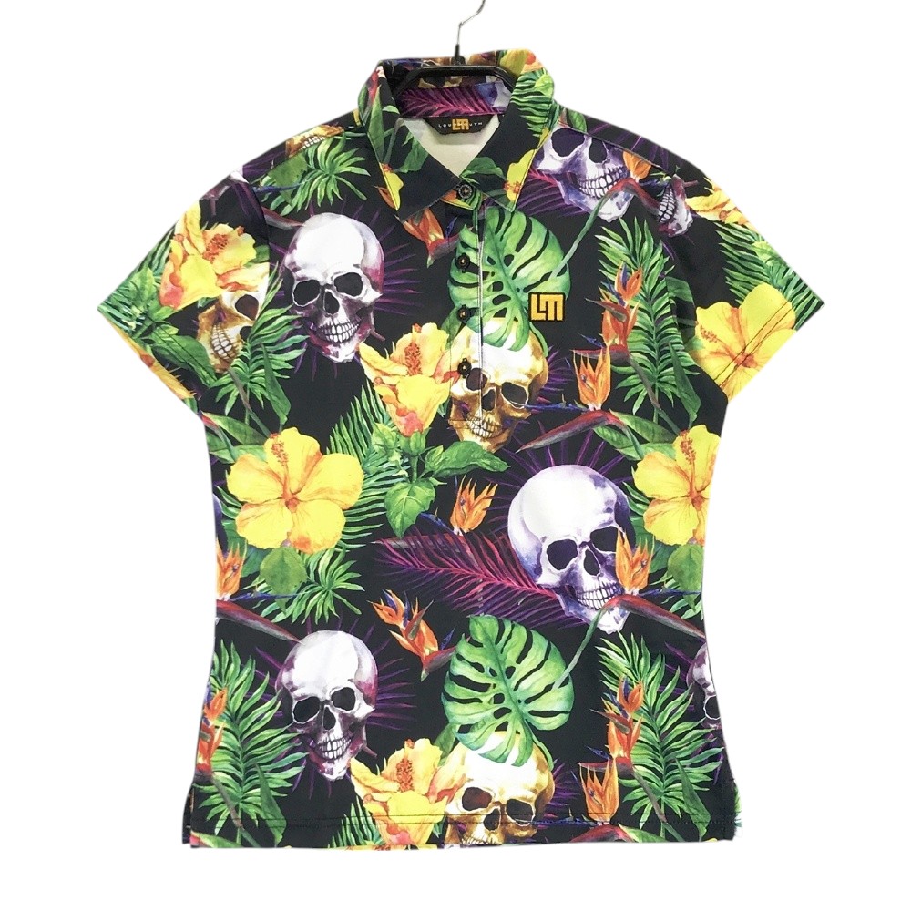 LOUD MOUTH ラウドマウス 半袖ポロシャツ スカルグロッド 総柄 ブラック系 M 【中古】ゴルフウェア レディース 4,382円