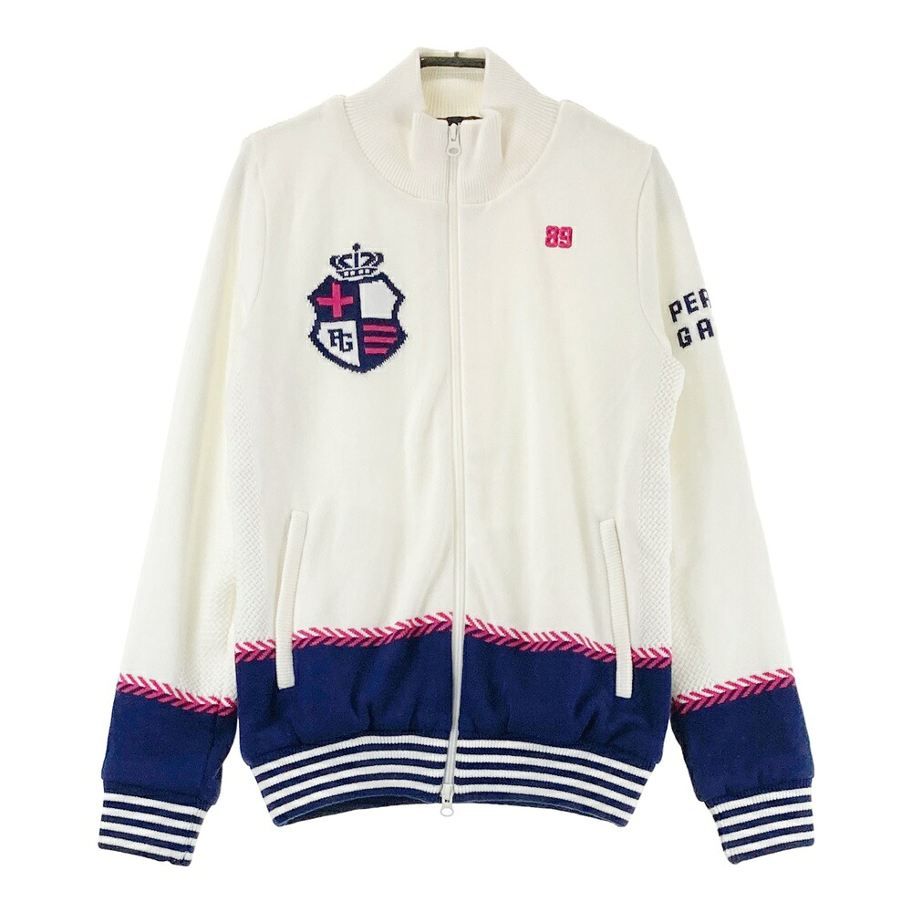 PEARLY GATES パーリーゲイツ 裏地付 ニット ジップジャケット ホワイト系 1 【中古】ゴルフウェア レディース|中古ゴルフウェア通販STST