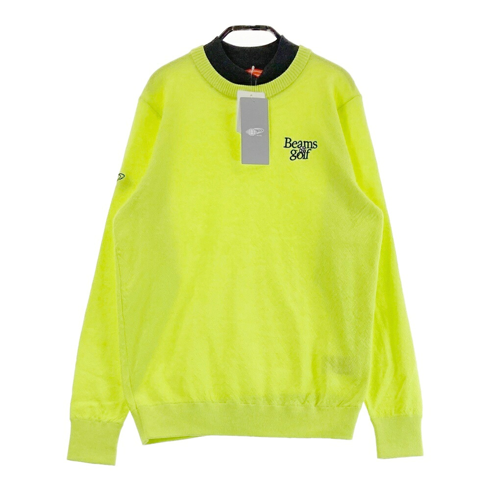 BEAMS GOLF ビームスゴルフ 2024年模範例 長袖編み物スウェーター  黄色系 M 【中古】ゴルフ御召しもの レディース