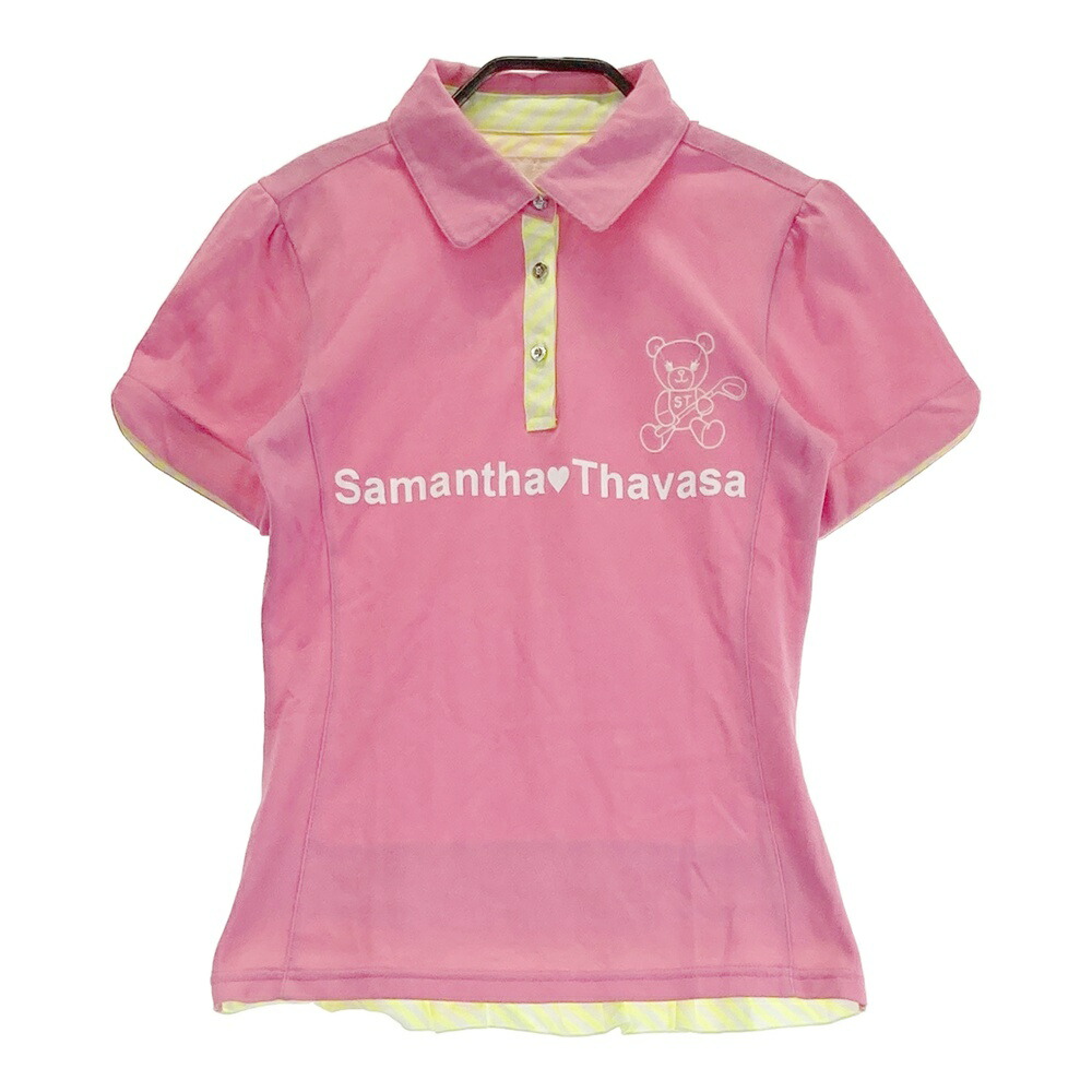 【新品未使用】Samantha Thavasa ピンク ワンピース ゴルフウェア UNDER25 Samantha Thavasa 【新品】サマンサタバサ 半袖ポロワンピース