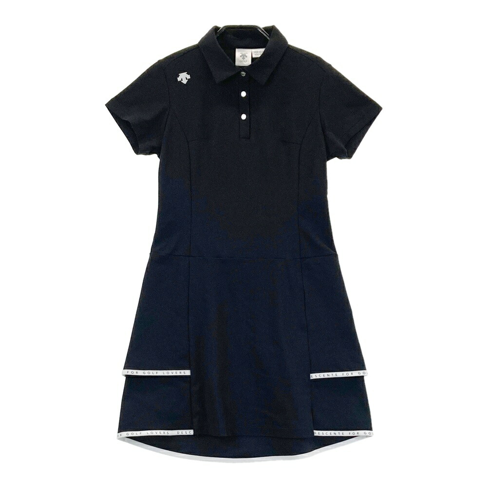 DESCENTE ゴルフ プリーツワンピース ブラックS 1240101477343_1.jpg