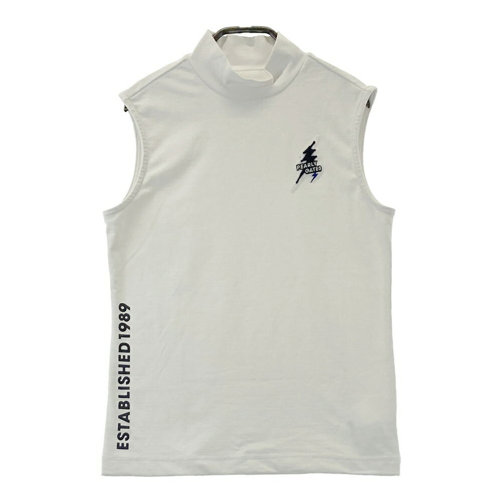 楽天市場】PGG パーリーゲイツ ノースリーブハイネックシャツ 白×黒 裾