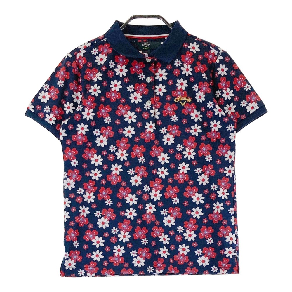 CALLAWAY キャロウェイ ポロシャツ 花柄 ネイビー系 M 【中古】ゴルフウェア レディース 4,811円