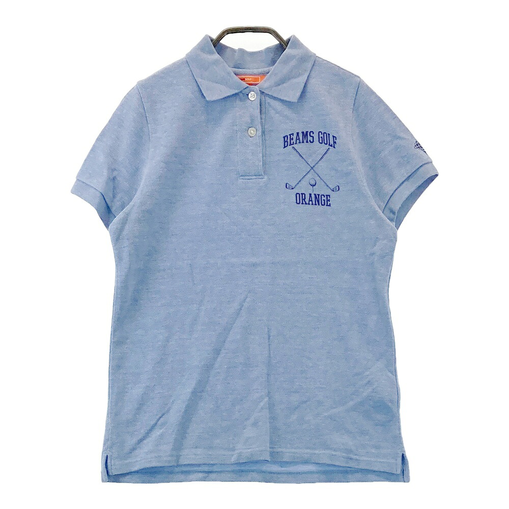 BEAMS GOLF ビームスゴルフ 半袖ポロシャツ ブルー系 M 【中古】ゴルフウェア レディース