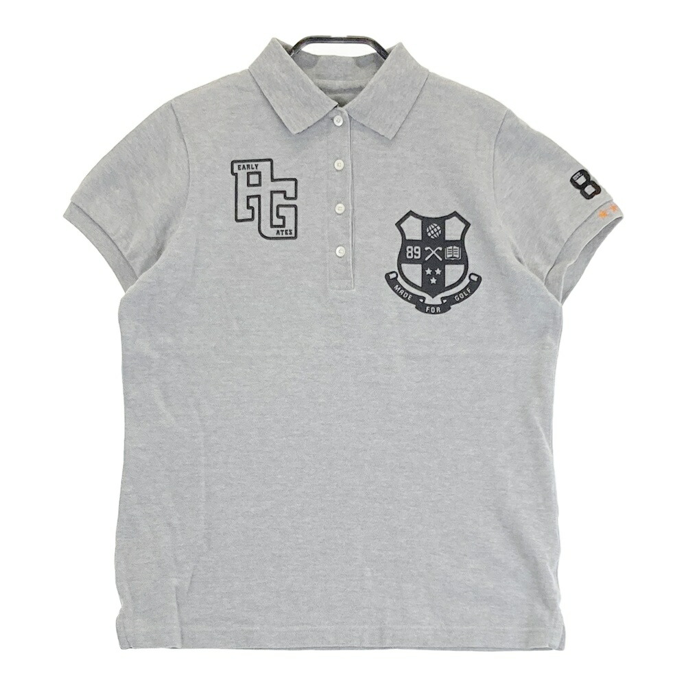 PEARLY GATES パーリーゲイツ 半袖ポロシャツ グレー系 1 【中古】ゴルフウェア レディース