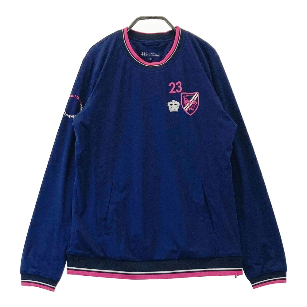 23区GOLF ニジュウサンクゴルフ メッシュ裏地付き 長袖ジャケット ネイビー系 1 【中古】ゴルフウェア レディース