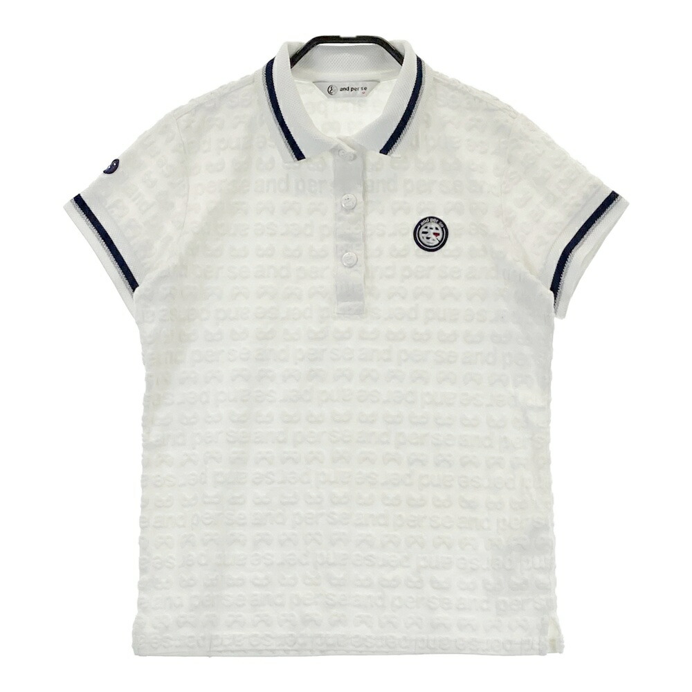 未使用品 and per se 半袖ポロシャツ Lサイズ ホワイト 未使用品 メンズ アンパスィ and per se 半袖シャツ L ホワイト