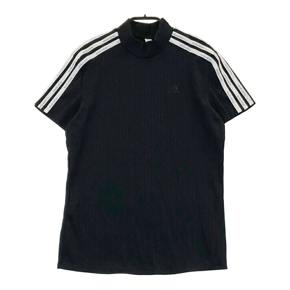 ADIDAS GOLF アディダスゴルフ ; ハイネック 半袖Tシャツ ブラック系 L 【中古】ゴルフウェア レディース