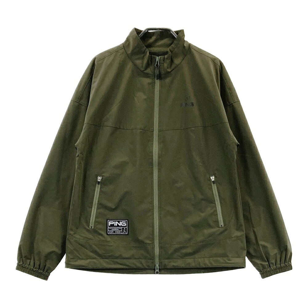 PING ピン メッシュ裏地付 長袖ジャケット カーキ系 M 【中古】ゴルフウェア レディース
