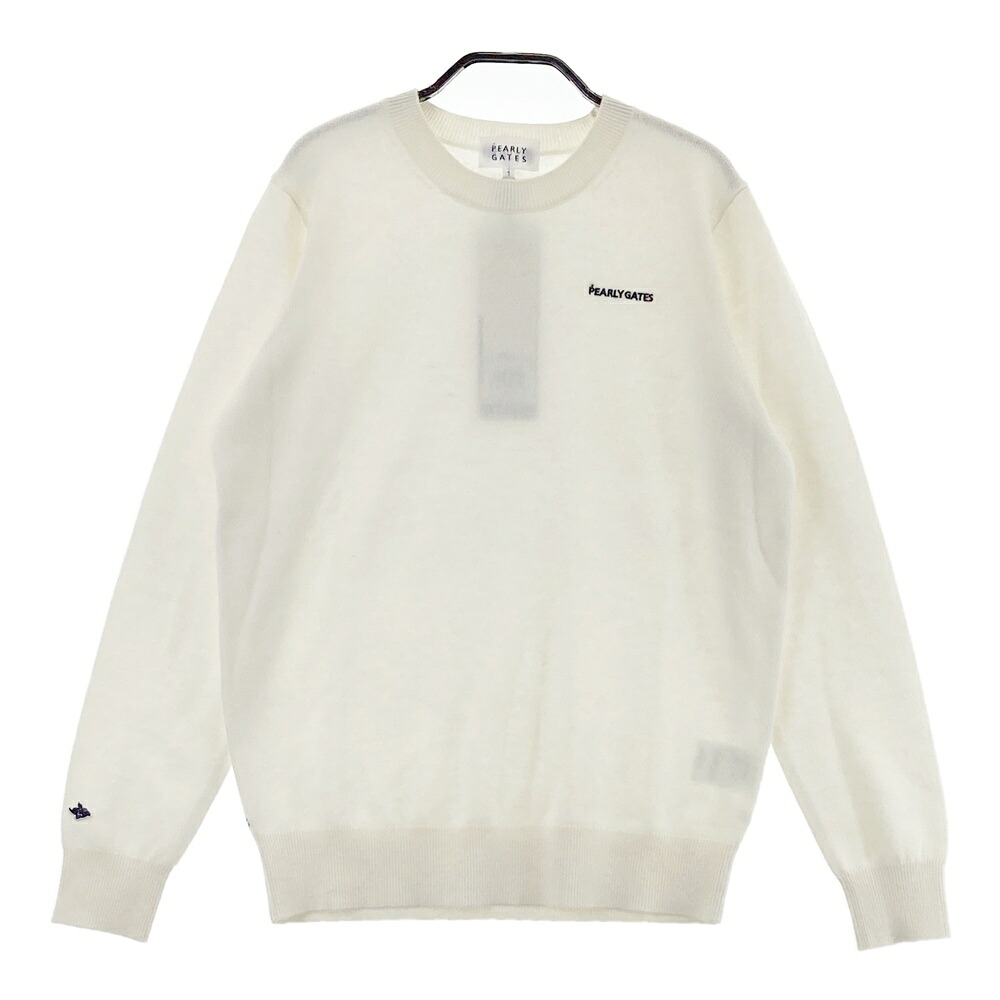 PEARLY GATES パーリーゲイツ 055-1970002 編み物 スウェーター カシミール  白いこと系 1 【中古】ゴルフお召しもの レディース